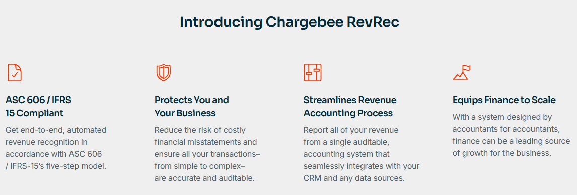 Chargebee RevRec Strengths