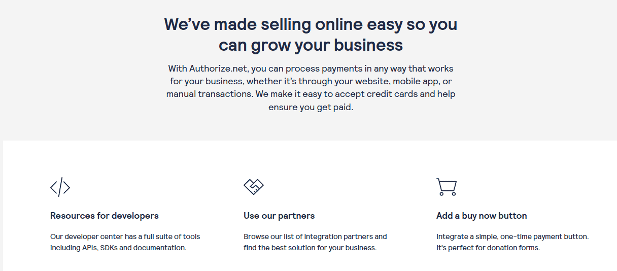 Authorize.net Features