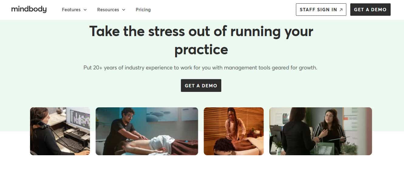 Mindbody (Best for Clinics That Offer Classes and Group Sessions)