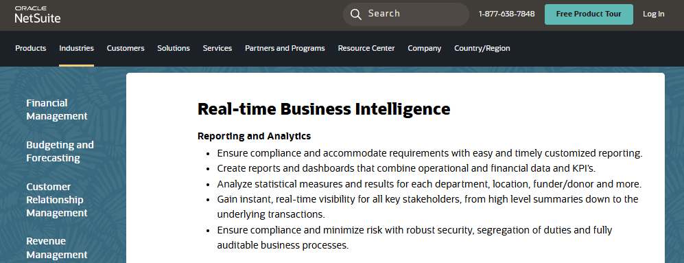 Oracle NetSuite reporting