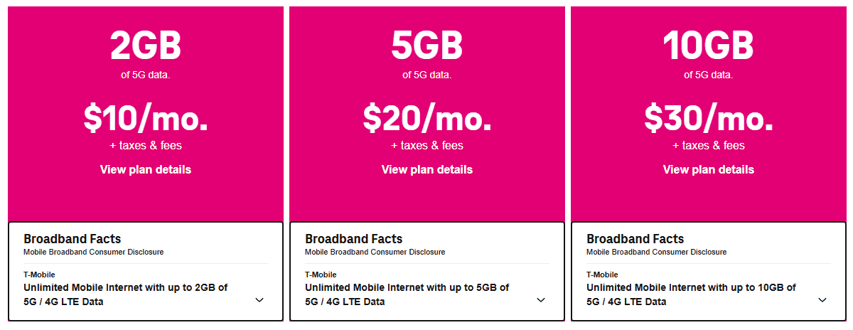 T-Mobile Prepaid Plan