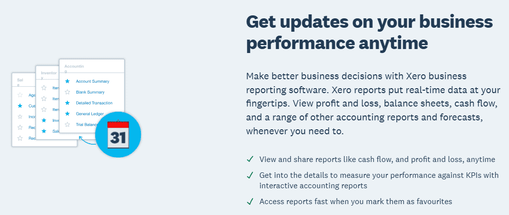 Xero reporting
