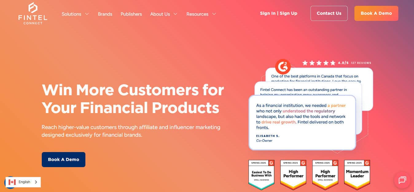 Fintel Connect: Best for Companies New To Affiliate Partnerships
