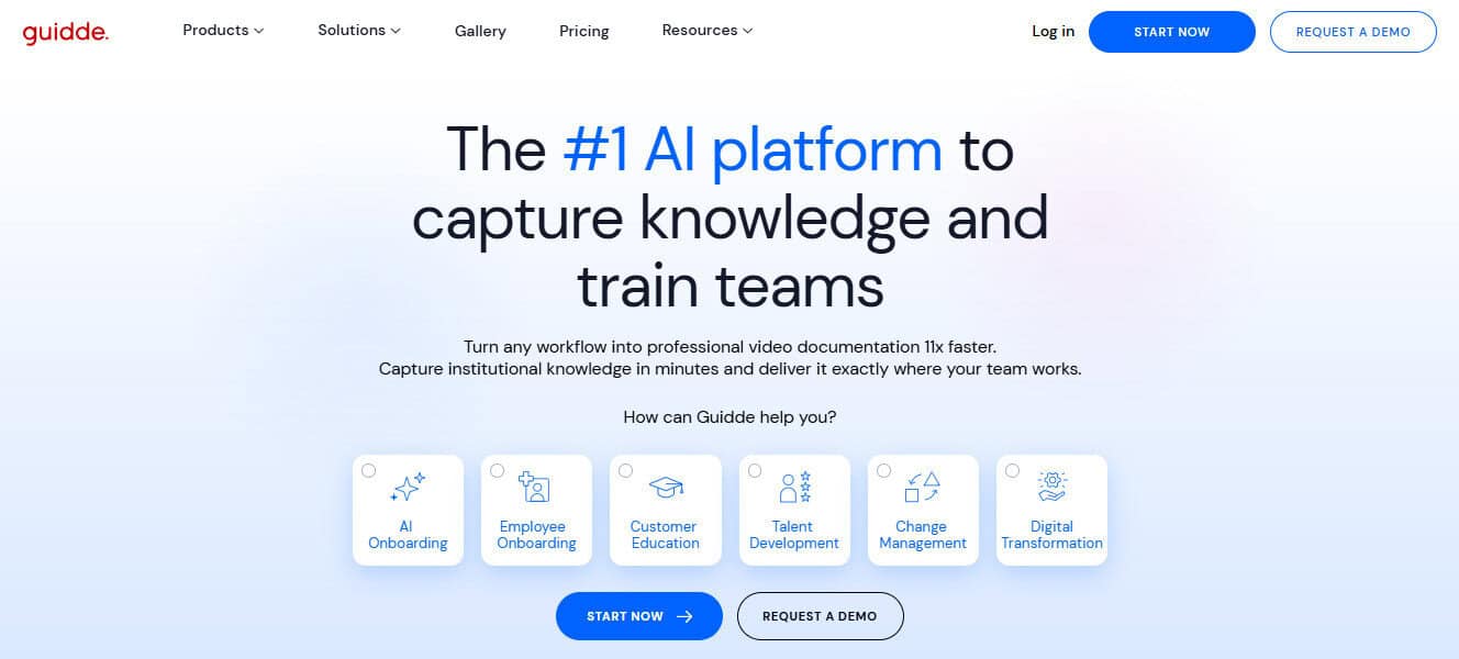 Guidde - Best Platform for AI-Assisted Scalable Video Documentation