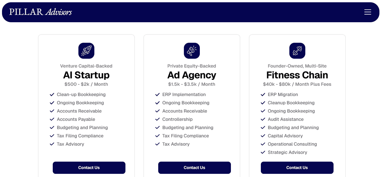 Pillar Advisors features