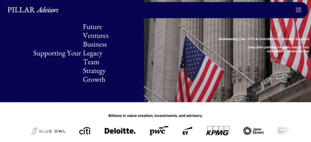 Pillar Advisors site