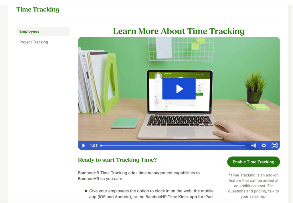 BambooHR Time Tracking