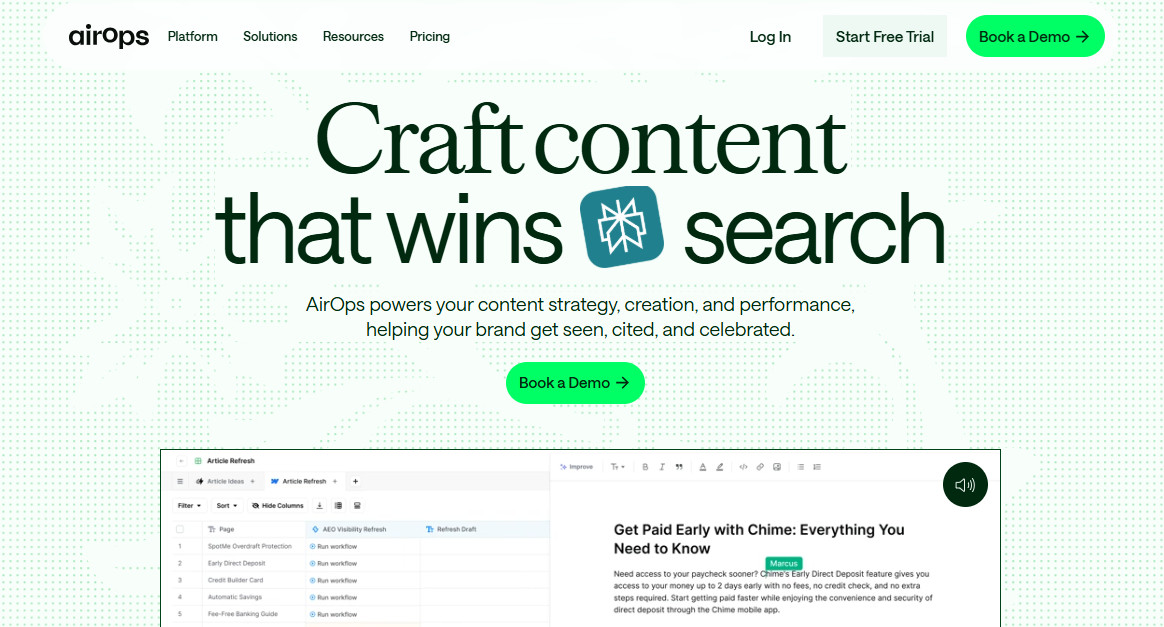 AirOps: Best All-in-One Platform for Monitoring + Execution