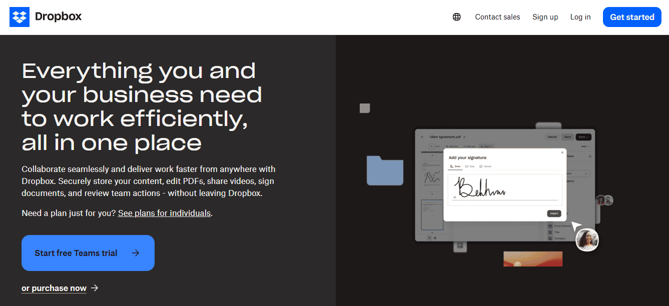 Dropbox Sign PDF Editing