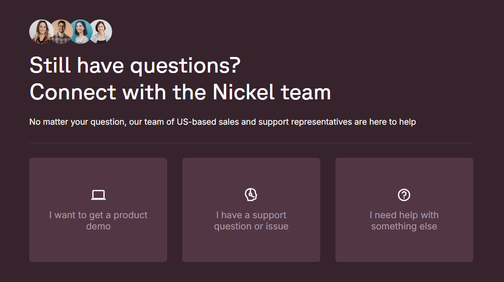 Nickel Customer Support