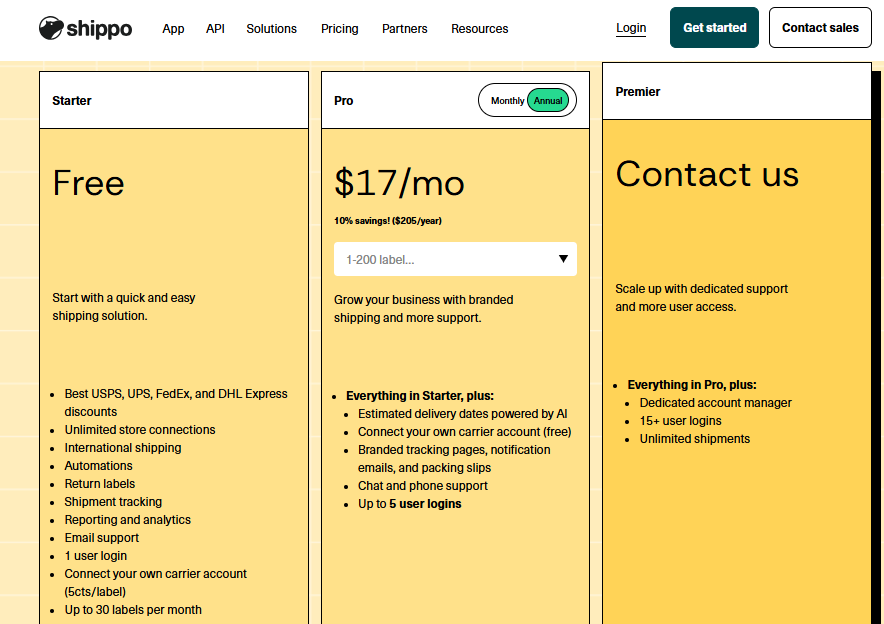 Shippo Pricing