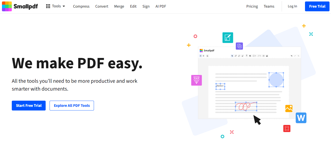 Smallpdf PDF Editing