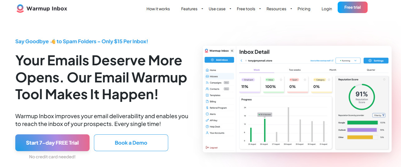 Warmup Inbox Alternative