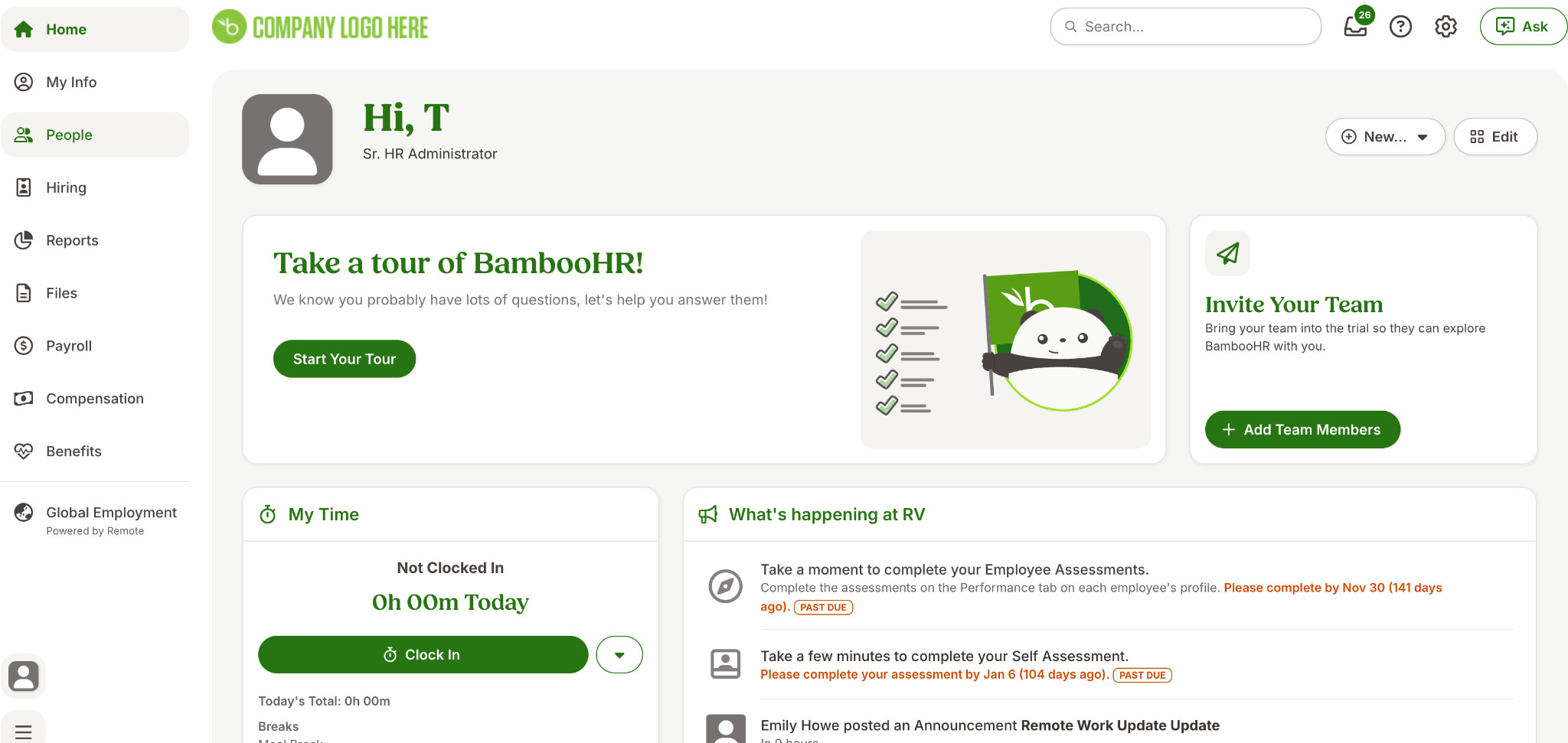 BambooHR Dashboard
