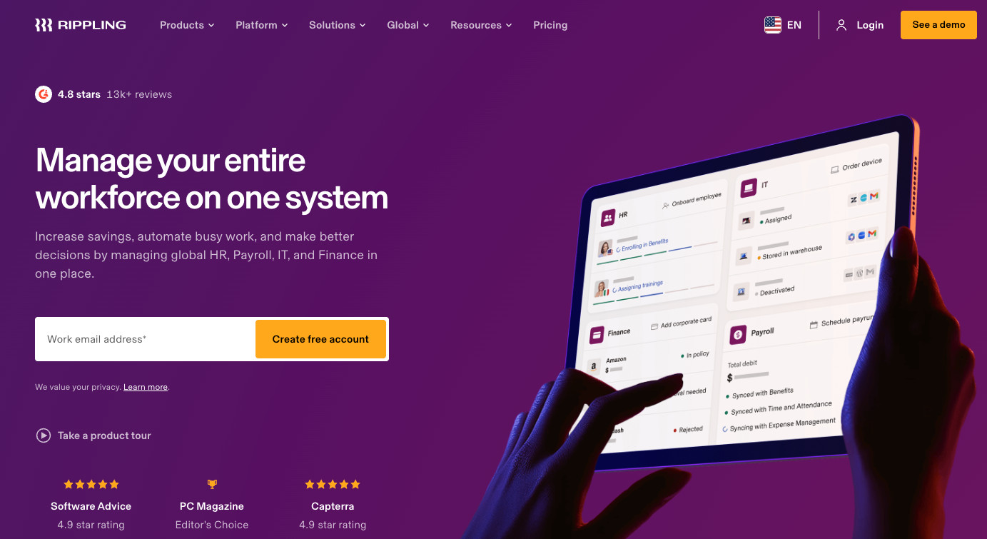 Rippling - Best Modern HRIS for Scaling Businesses