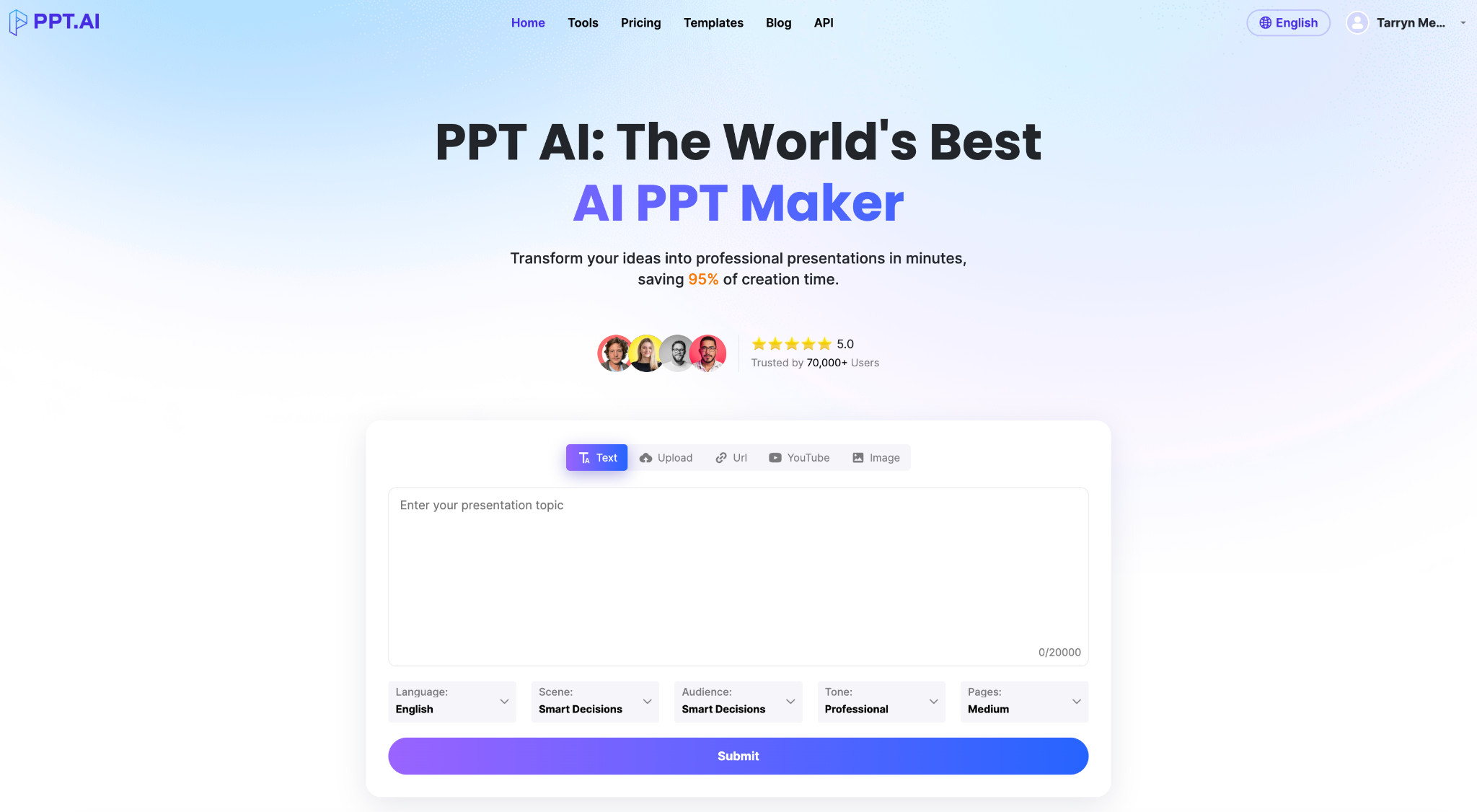 PPT.AI - Best Free AI Presentation Tool