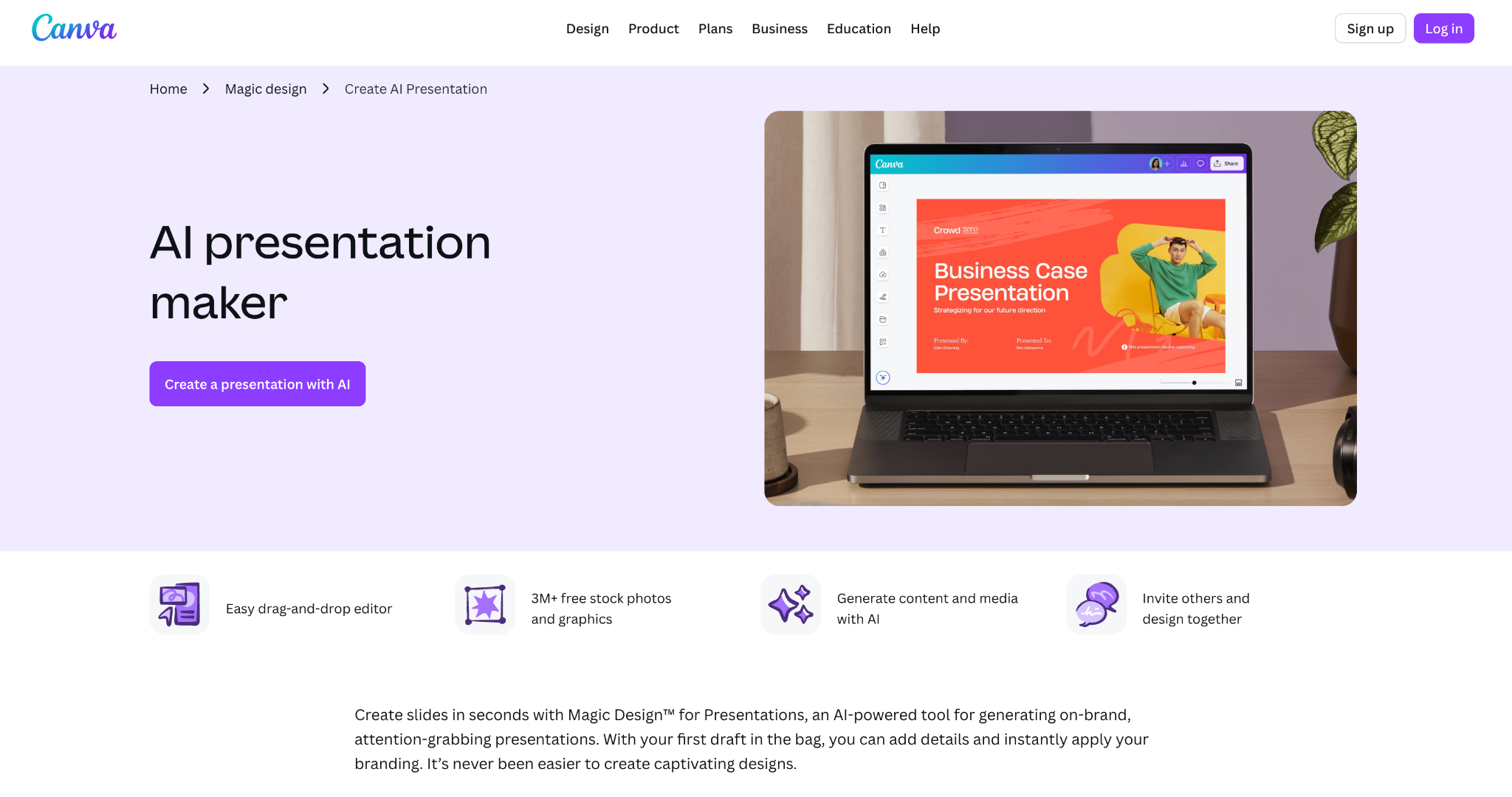Canva - Best for Quick and Customizable, Simple Presentations