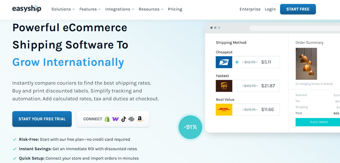 Easyship: Best for International Etsy Sellers