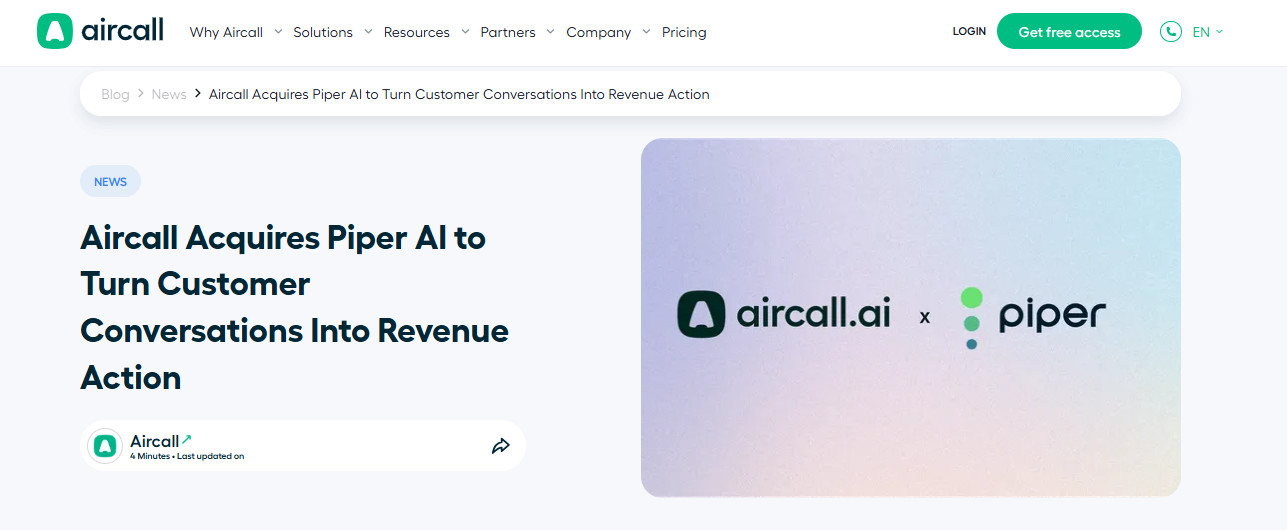 Aircall and Piper