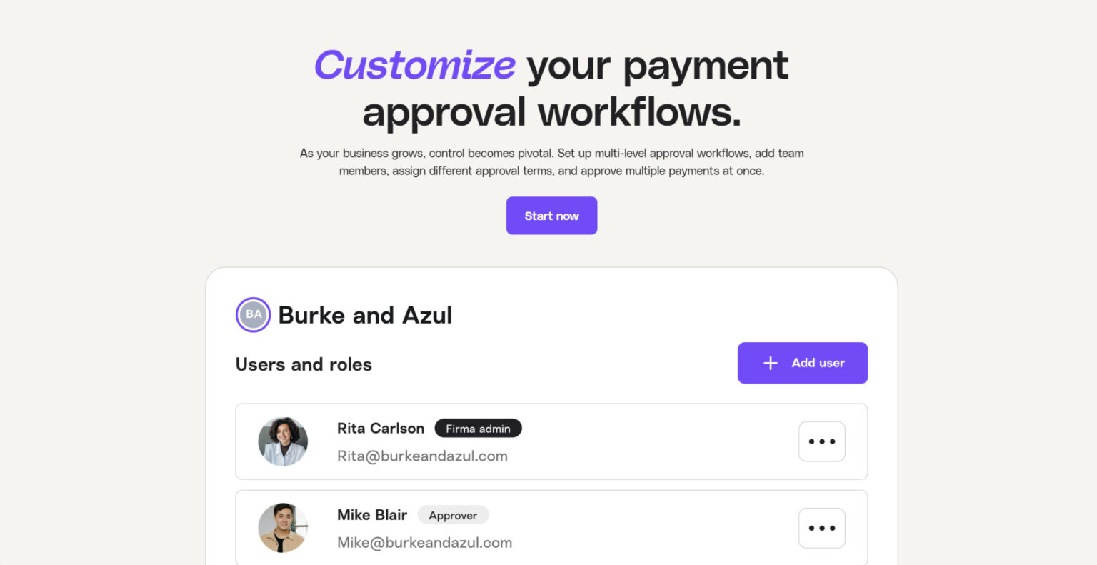 Approval Workflows melio