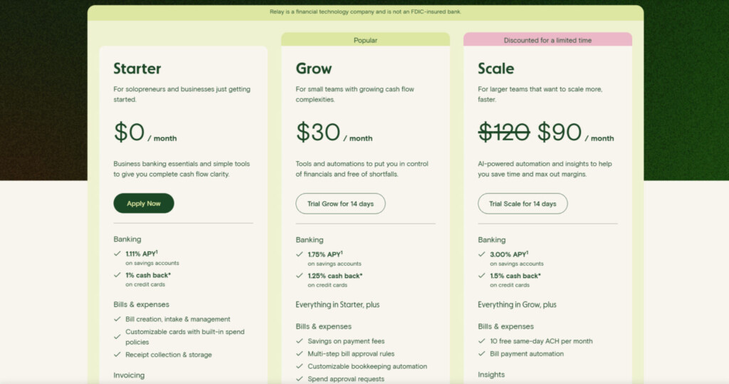 Plans and Pricing relay