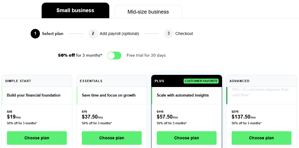 QuickBooks Online Pricing