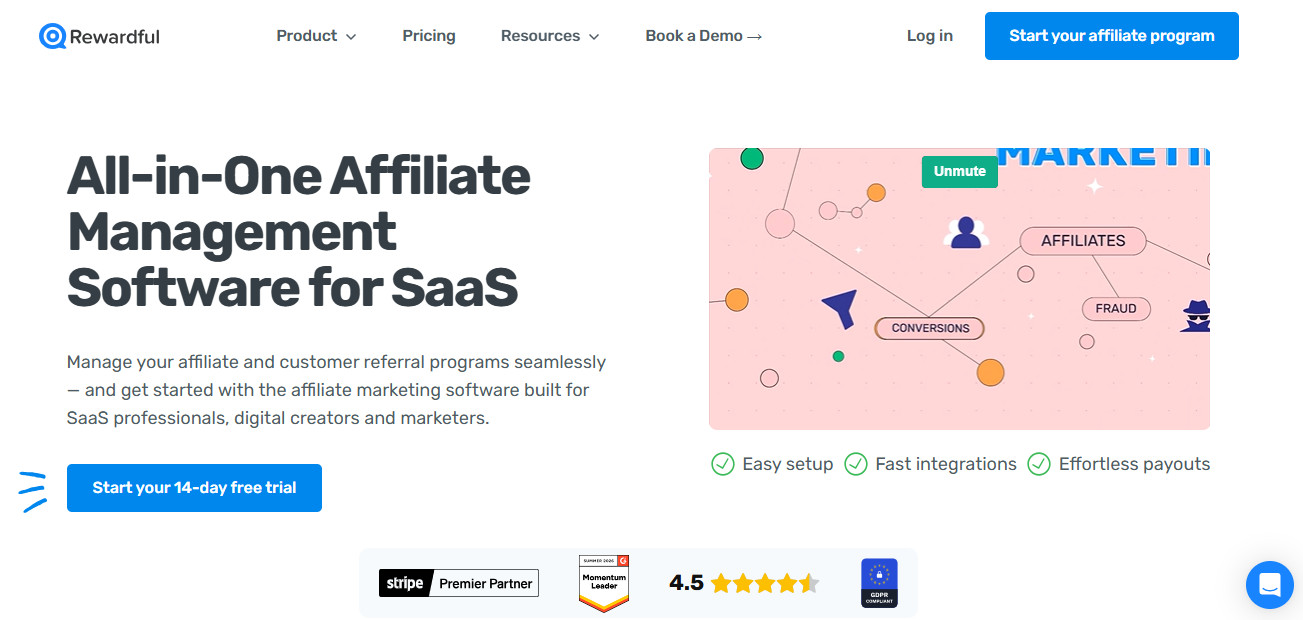 Rewardful: Best Simpler Option for Stripe-First SaaS Companies
