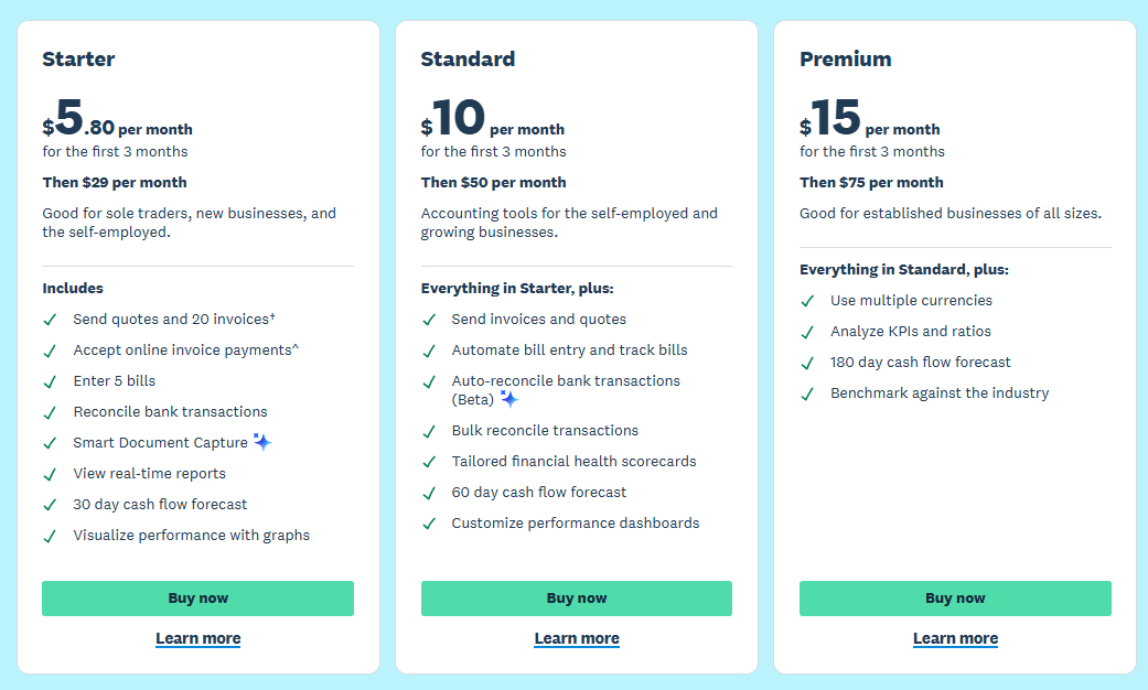 Xero Pricing