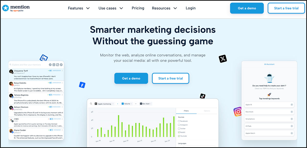 Best For Lean Teams: Mention (Agorapulse)