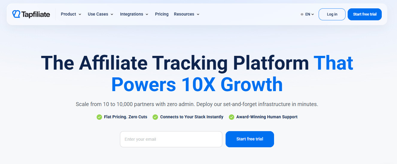 Tapfiliate: Best for Growing E-Commerce and SaaS Brands