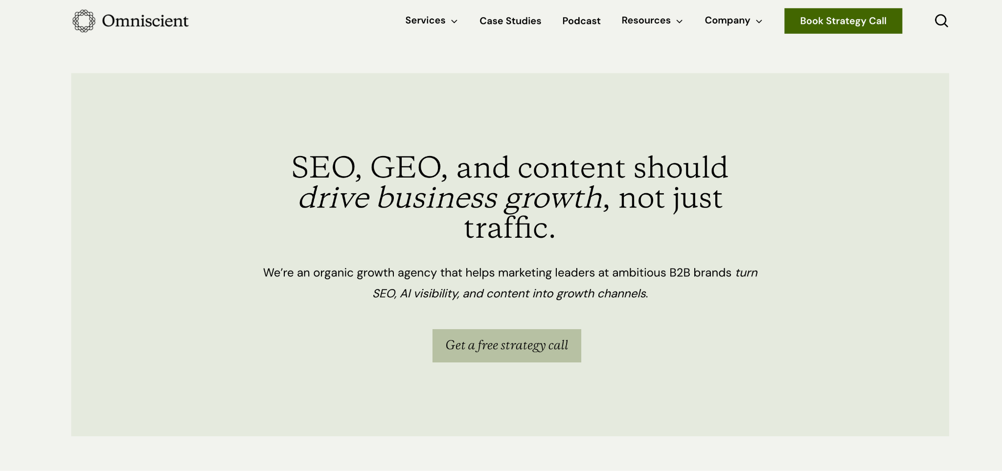 Omniscient Digital - Best For SEO & GEO Growth Marketing for B2B Software Businesses