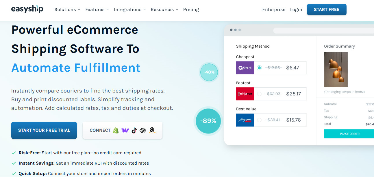 Easyship: Best for International Shipping and Landed Costs