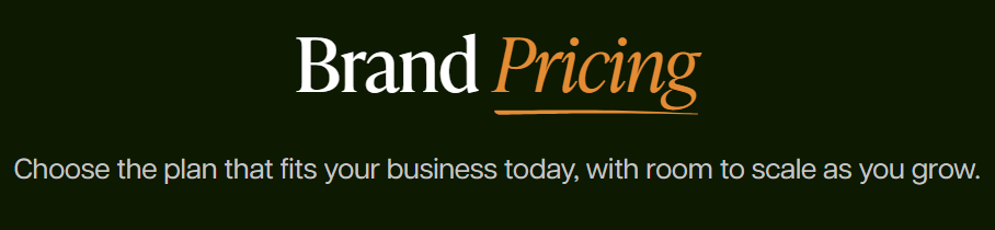 brand pricing levanta website