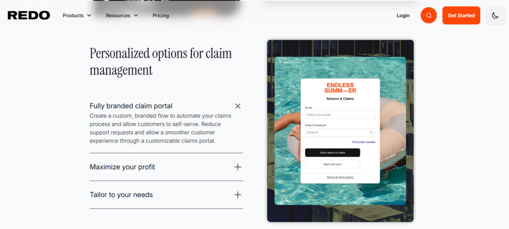 redo claim portal