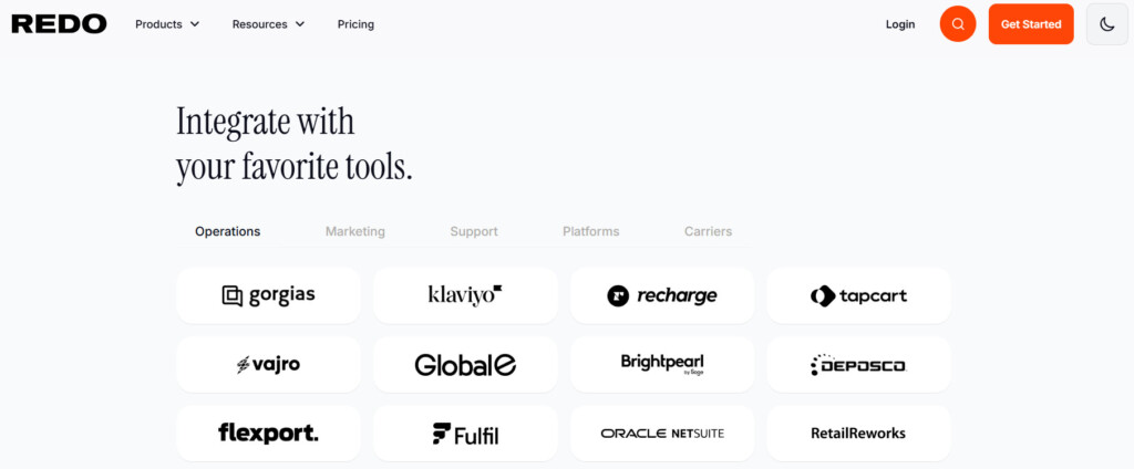 redo integrations