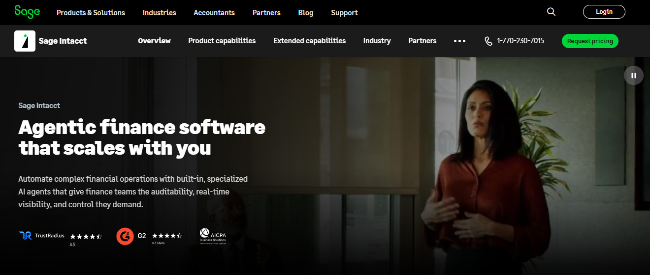 Sage Intacct: Best for Industry Customization