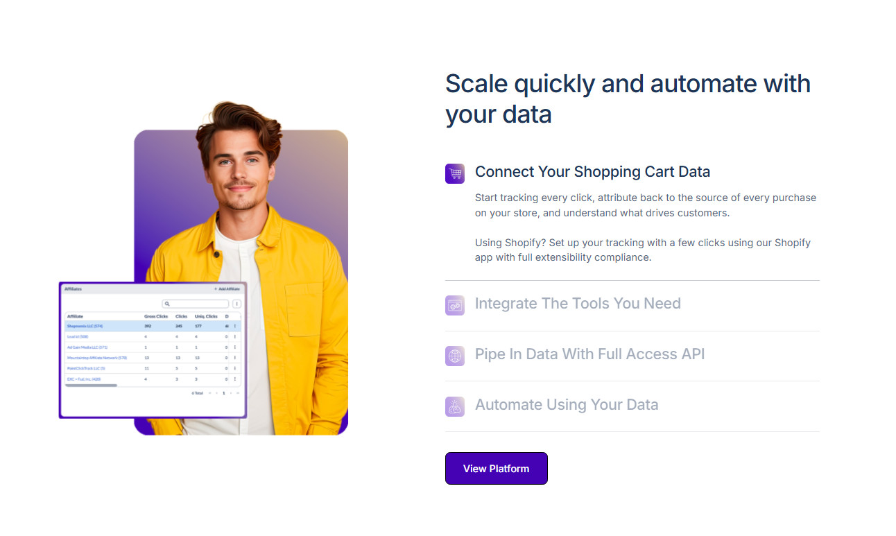 Scale quickly and automate with your data