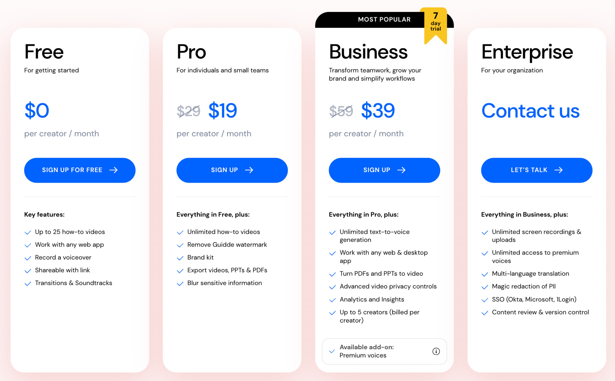 Pricing Snapshot