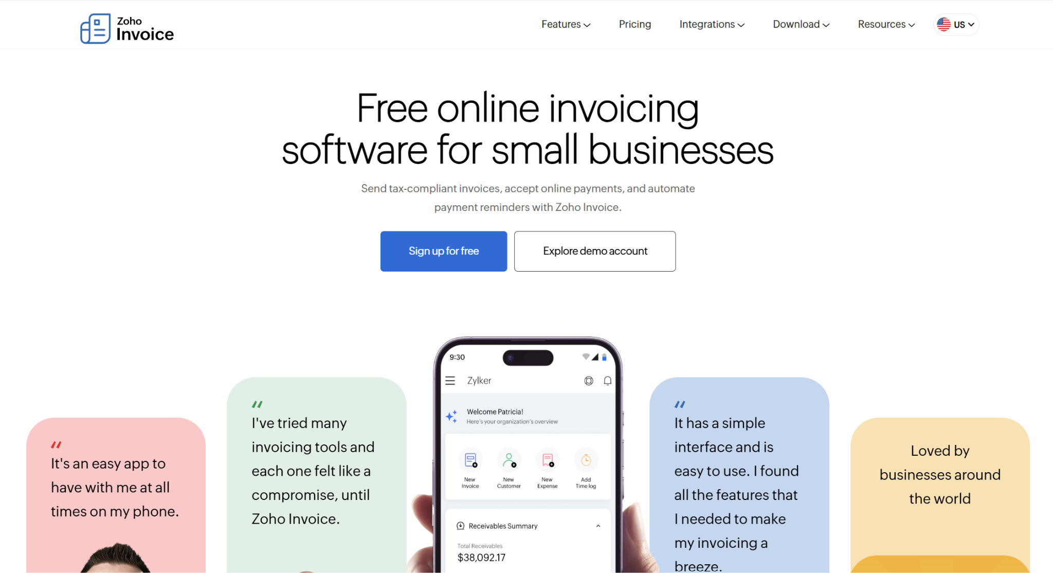 Zoho Invoice: Best for Standalone Invoicing